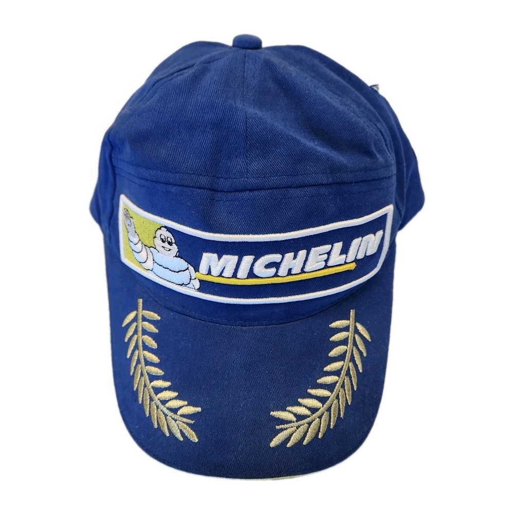 Vtg MICHELIN Motorsport Official Racing Apparel "Champion" Cap  Free Sz Laurels